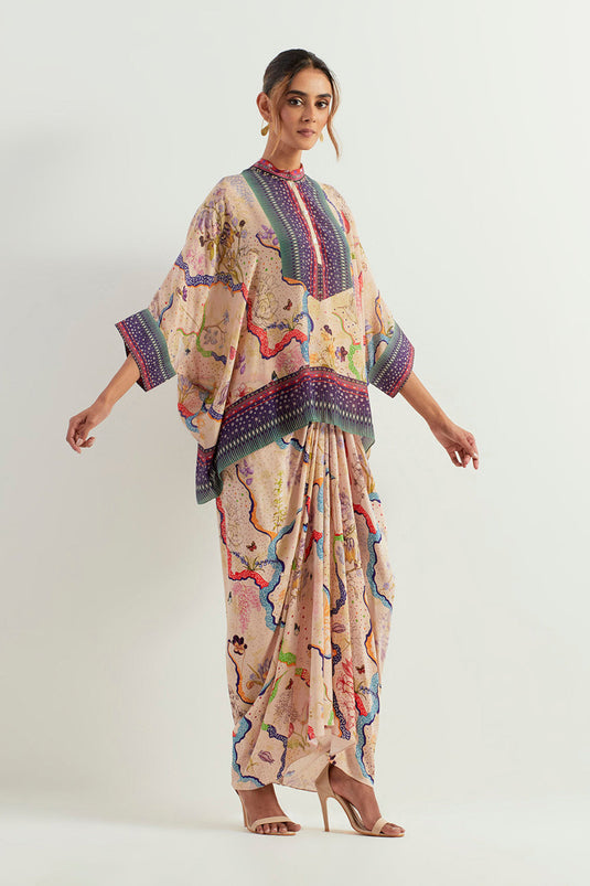 Multi Colour Top With Skirt