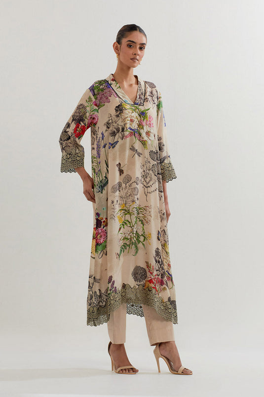 Multi Colour Tunic With Pant