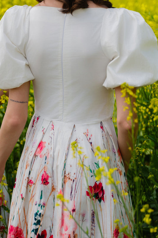 Multi Flower Meadow Short Dress