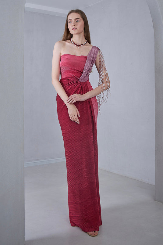 Multi One Shoulder Gown