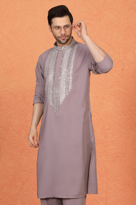 Nawaaz Embroidered Kurta with Loose Fit Parallel Matching Pants