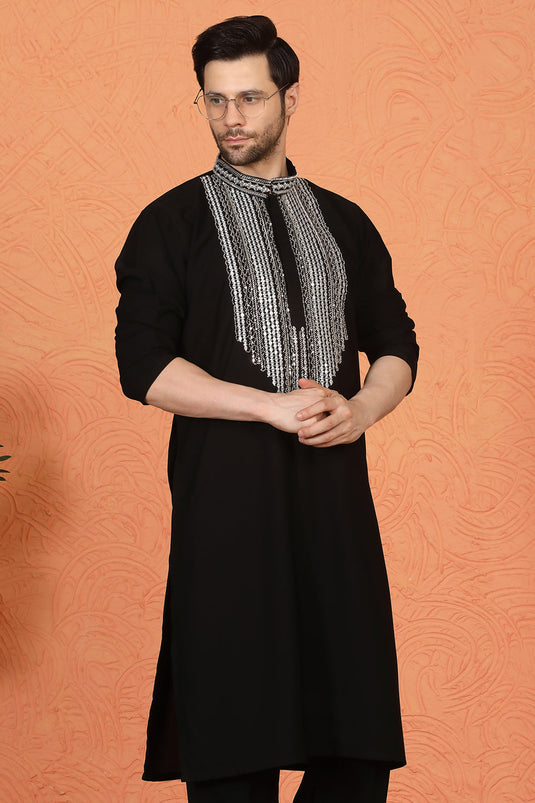 Nawaaz Embroidered Kurta with Loose Fit Parallel Matching Pants