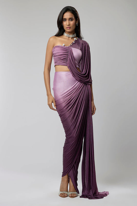Ombre Purple Two-Piece Co-ord Set