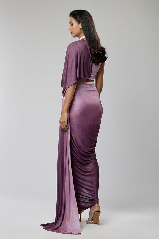 Ombre Purple Two-Piece Co-ord Set