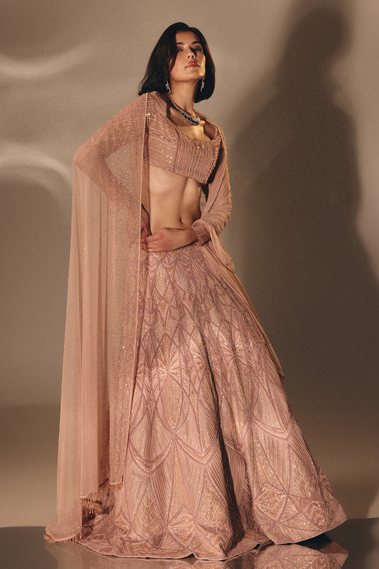 Onion Pink Bridal Lehenga Set
