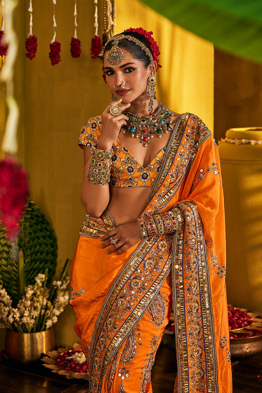 Orange Sarees