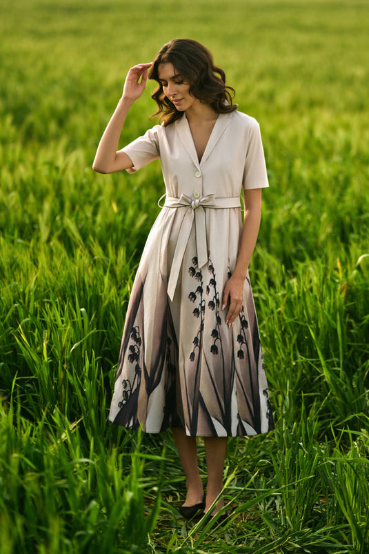 Peach Lilies Meadow Blazer Dress