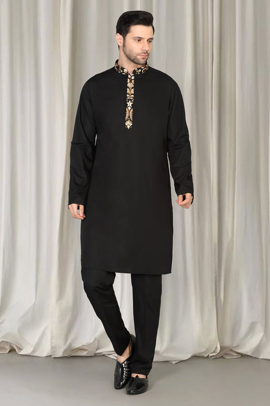 Phool Bahaar Embroidered Bandi With Kurta And Back Elastic Pants