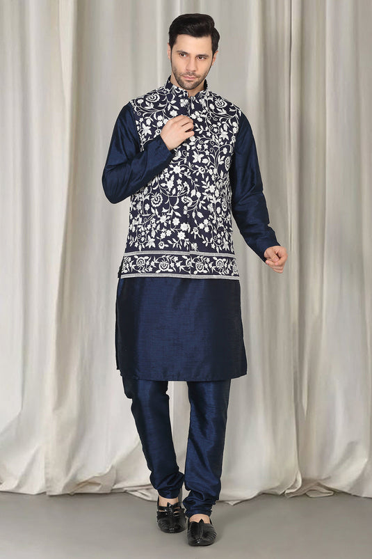 Phool Bahaar Embroidered Bandi With Kurta And Back Elastic Pants