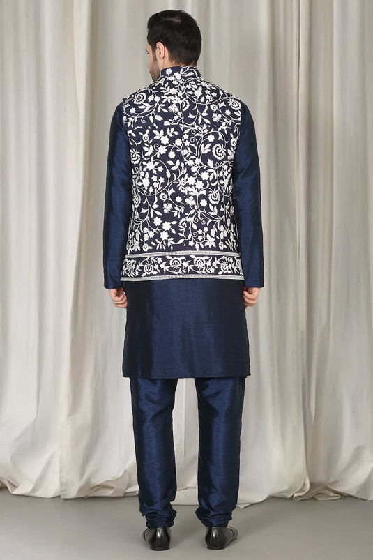 Phool Bahaar Embroidered Bandi With Kurta And Back Elastic Pants