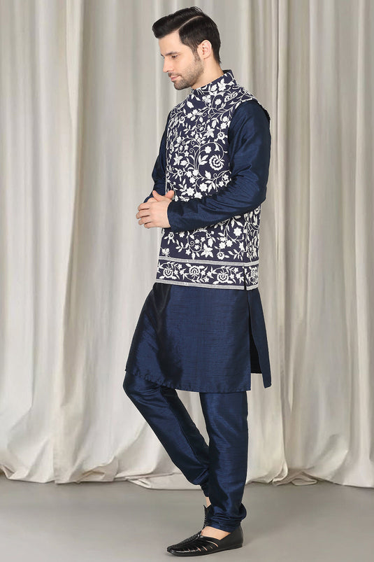 Phool Bahaar Embroidered Bandi With Kurta And Back Elastic Pants