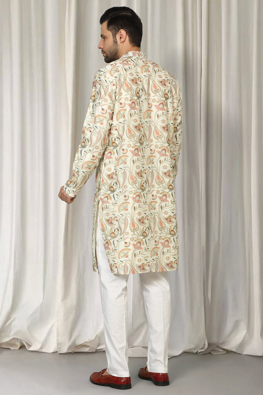 Phool Bahaar Embroidered Kurta With Back Elastic Pants