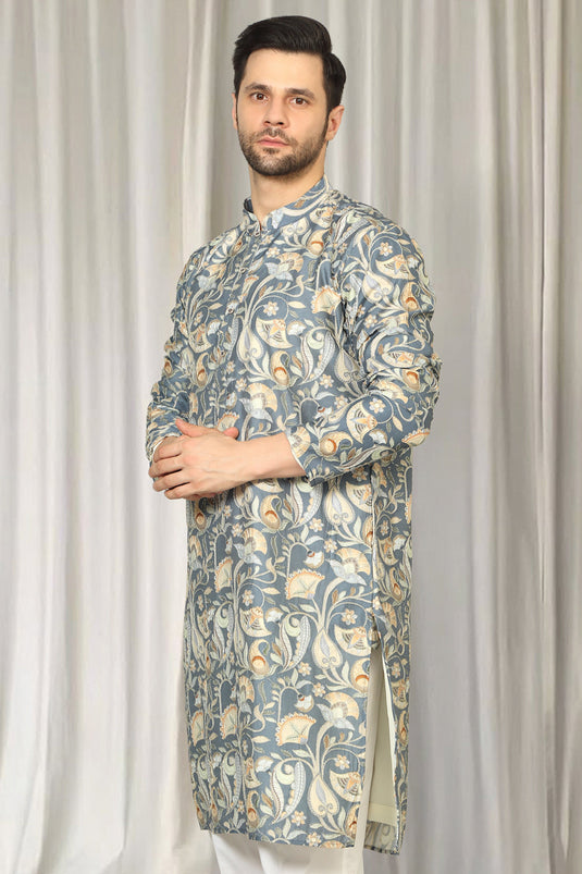 Phool Bahaar Embroidered Kurta With Back Elastic Pants