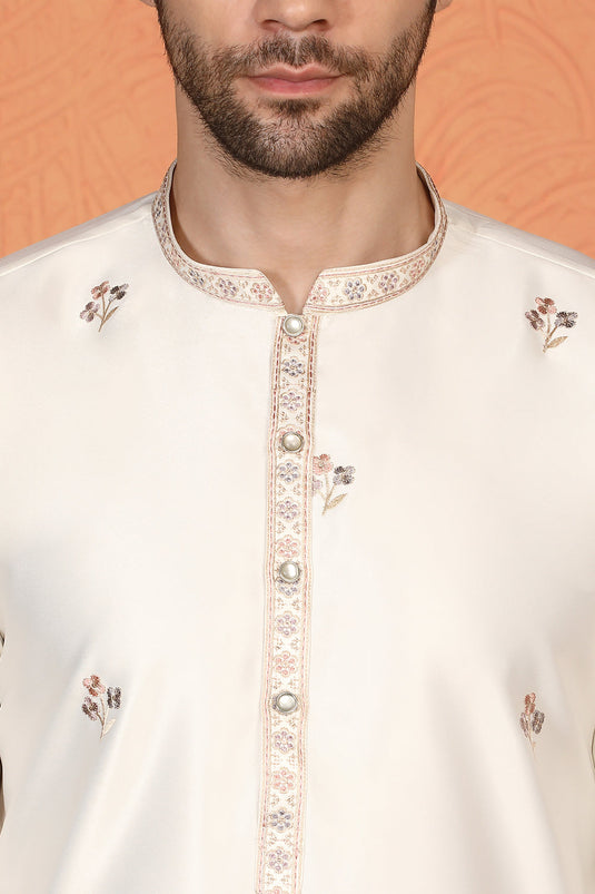 Phool Vatika Ombre Embroidered Kurta with Back Elastic Pants