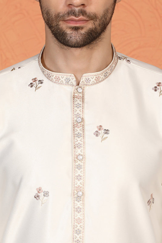 Phool Vatika Ombre Embroidered Kurta with Back Elastic Pants