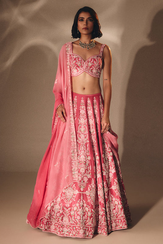 Pink Bridal Lehenga Set
