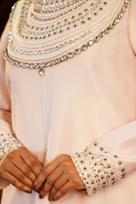 Pink Kasab Silk Suit Set