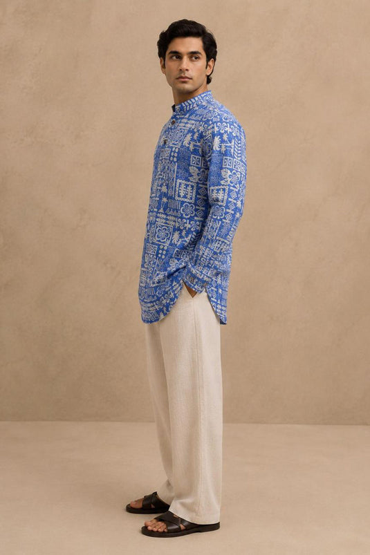 Powder Blue Kurta Pajama