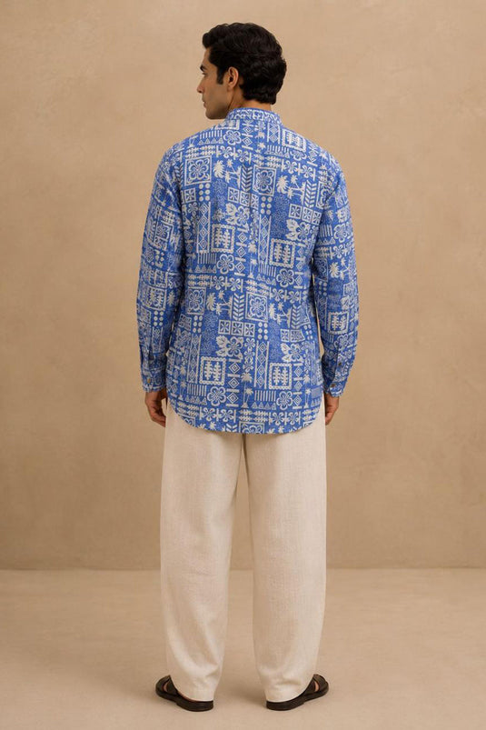 Powder Blue Kurta Pajama