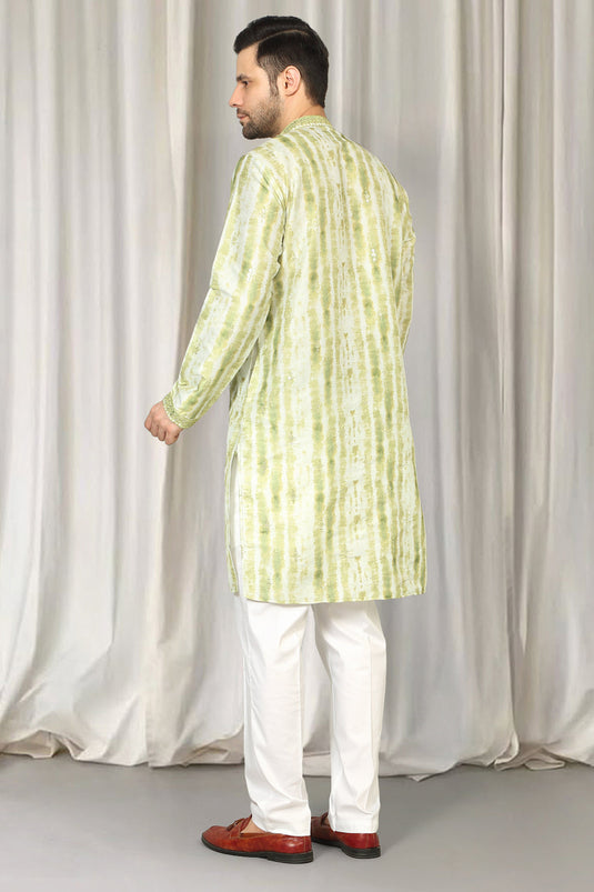 Prajwal Tie Dye Embroidered Kurta With Back Elastic Pants