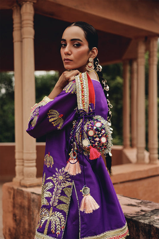 Purple Mehfil Dhoti Set