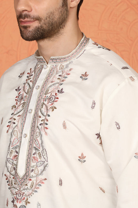 Pushp Samaaroh All Over Embroidered Kurta with Back Elastic Pants