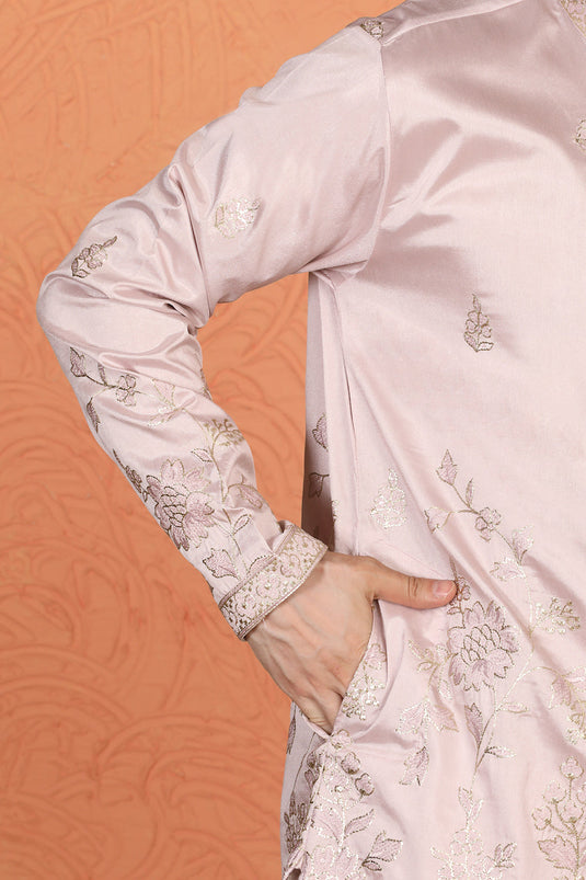 Pushp Swarna Embroidered Kurta with Loose Fit Parallel Pants