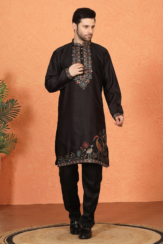 Pushp-Van Embroidered Kurta with Back Elastic Pants