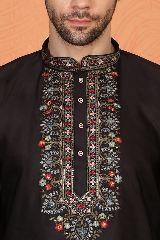 Pushp-Van Embroidered Kurta with Back Elastic Pants