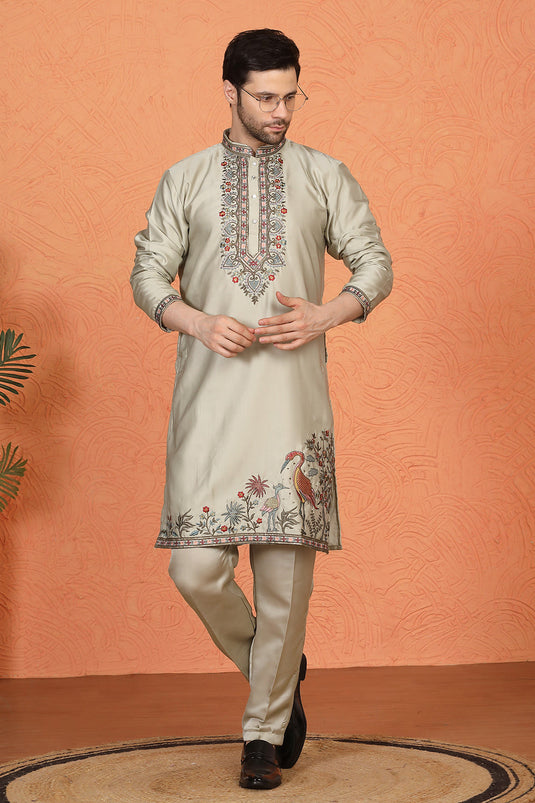 Pushp-Van Embroidered Kurta with Back Elastic Pants