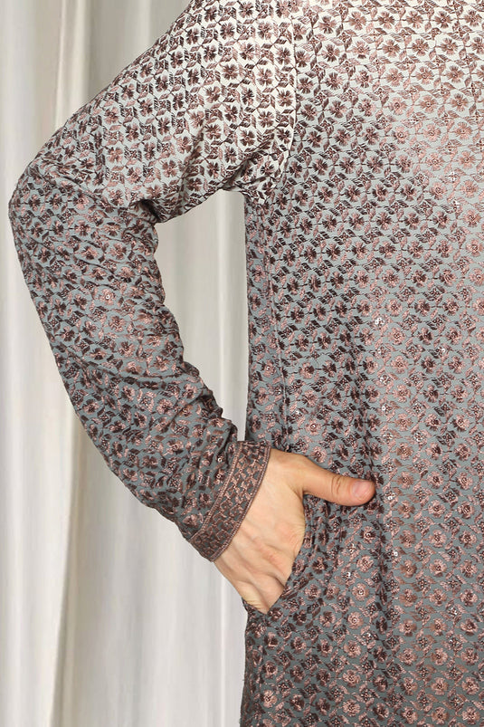 Rajmani Ombre Embroidered Kurta Set