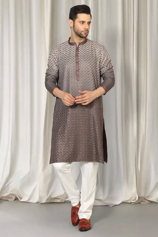 Rajmani Ombre Embroidered Kurta Set