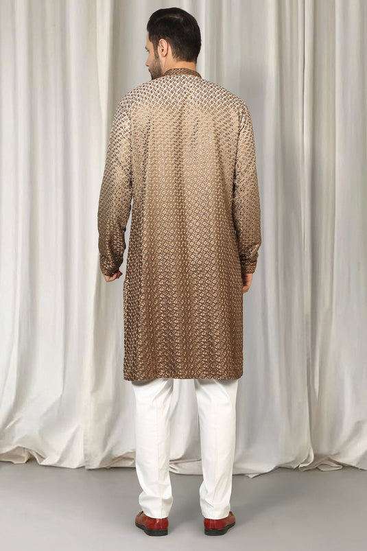 Rajmani Ombre Embroidered Kurta Set