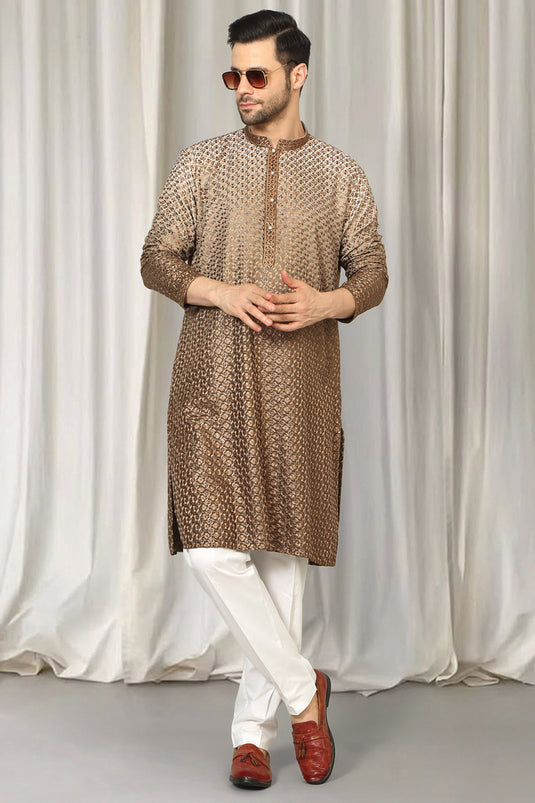 Rajmani Ombre Embroidered Kurta Set