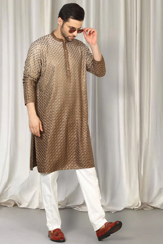 Rajmani Ombre Embroidered Kurta Set
