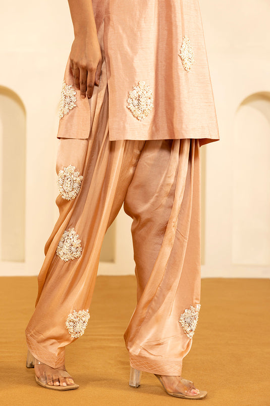 Salmon Short Kurta Set