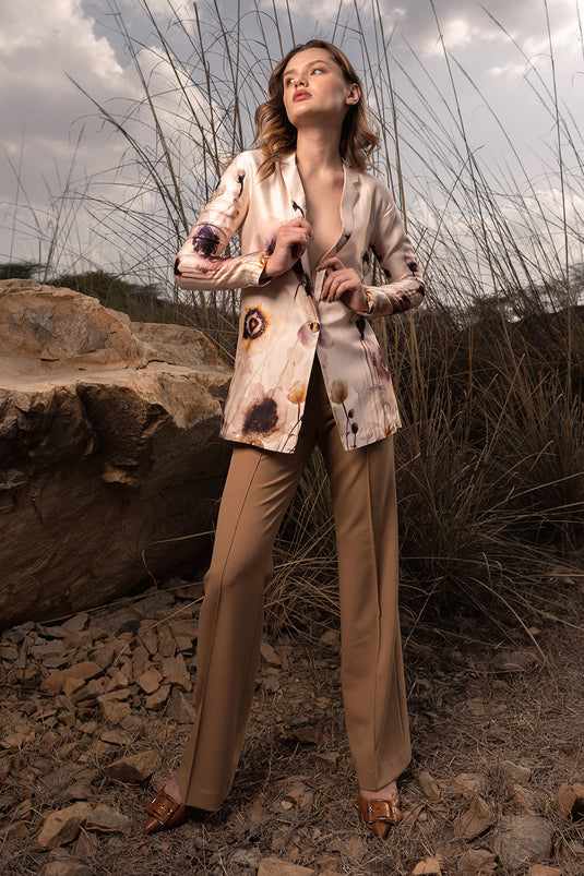 Serene Garden Long Blazer