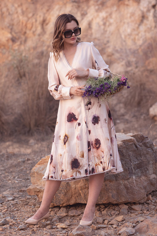 Serene Garden Midi Dress