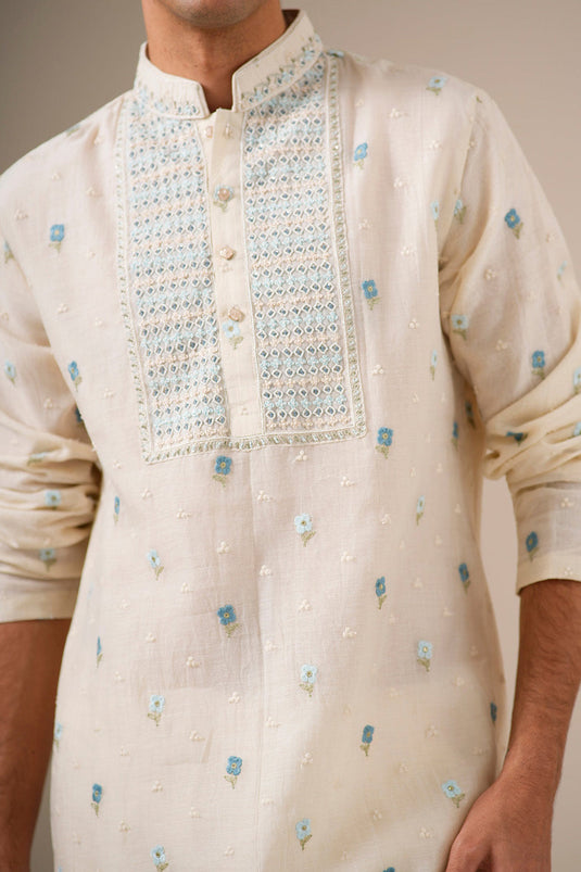 Sky Petal Kurta Set