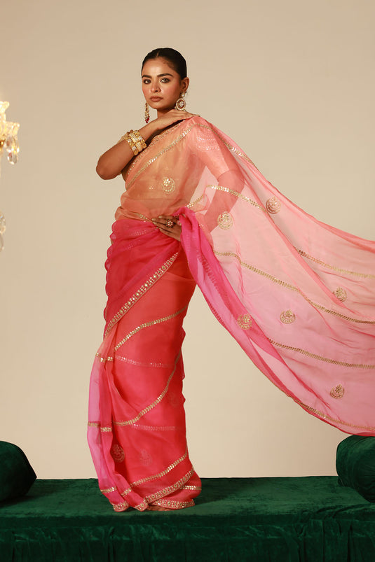 Soft Ombre Organza Saree