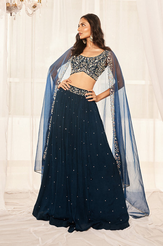 Teal Blue Lehenga Set