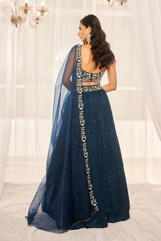 Teal Blue Lehenga Set