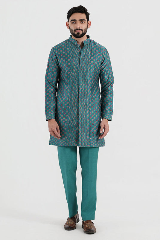 Teal Garden Kurta Set