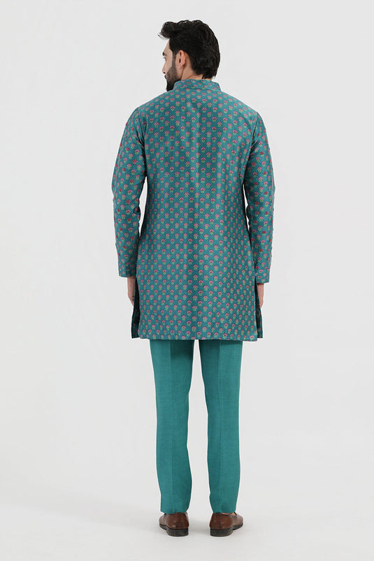 Teal Garden Kurta Set