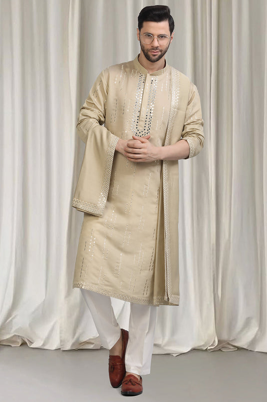 Tyohaar Mirror Embroidered Detail Kurta Set With Dupatta And Pants