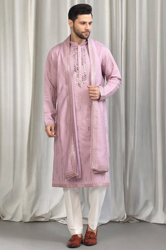 Tyohaar Mirror Embroidered Detail Kurta Set With Dupatta And Pants