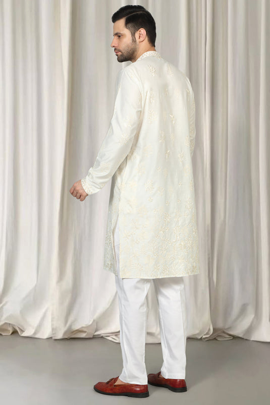 Upwan Embroidered Kurta Back Elastic Pants