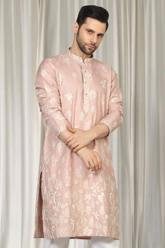 Upwan Embroidered Kurta Back Elastic Pants