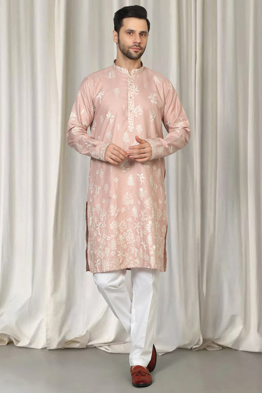 Upwan Embroidered Kurta Back Elastic Pants