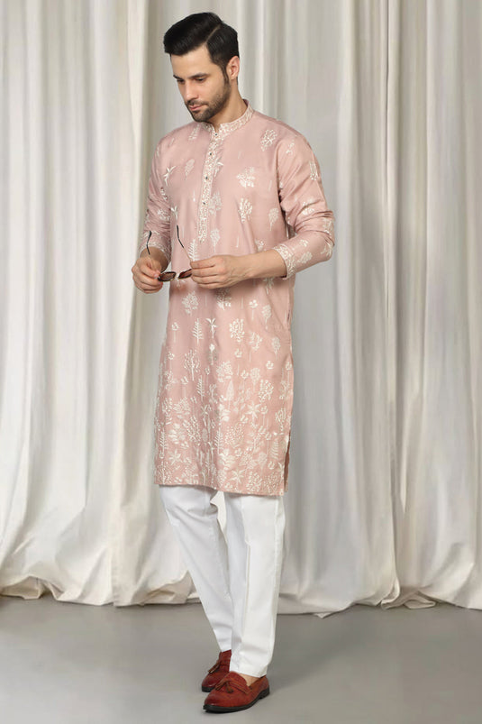 Upwan Embroidered Kurta Back Elastic Pants